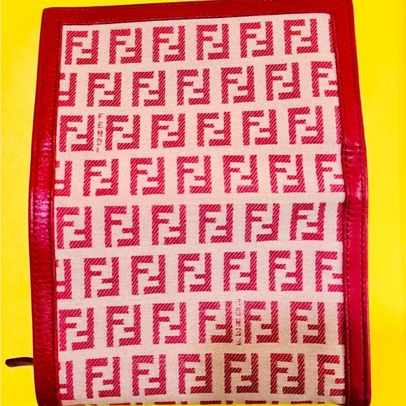 Fendi Red and Cream Monogram Wallet - Picture 3 of 13